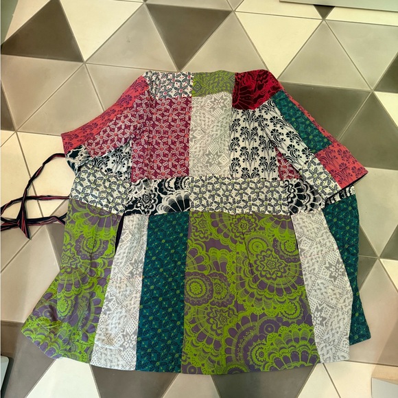 Anthropologie Lilka cotton Kantha patchwork robe women’s size Large ex cond - Picture 5 of 8